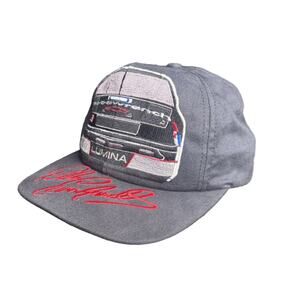 Vintage NASCAR Hat Dale Earnhardt Snapback Black Cotton Sports Image 90s